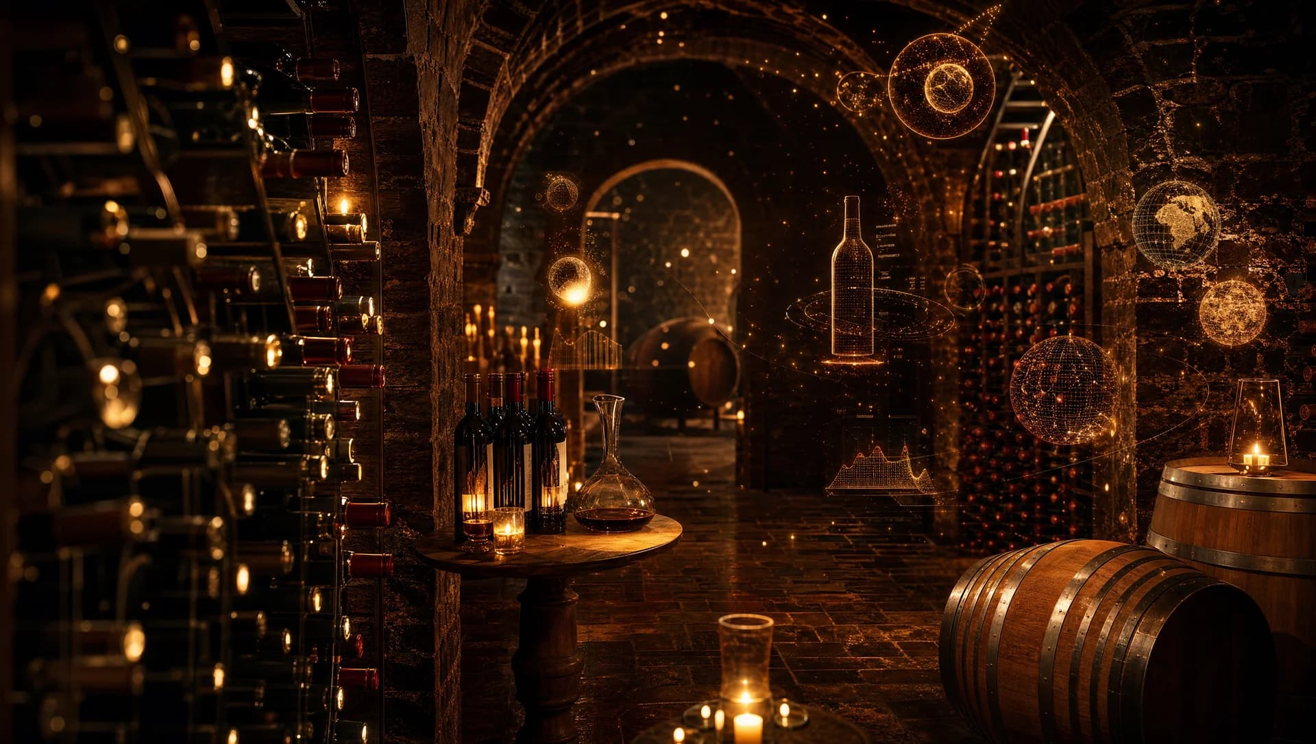Sommelier expert dans une cave viticole